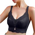 thumbnail image 4 of Odbmxy Push up Womens Plus Bras Wireless Lace Brassiere Women Solid Seamless Everyday Black Full Coverage Bras, 4 of 6
