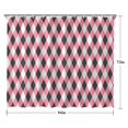 thumbnail image 5 of Pink and Black Argyle Pattern Shower Curtain 84"x72" ,Bathroom Decorative Shower Curtains Set with 12 Hooks,Modern Waterproof Washable Shower Curtain, 5 of 6