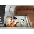 thumbnail image 3 of Modern Rug, Contemporary Rug, Woman Sitting On Toilet Rugs, Gift Rugs, Fashion Girl Rugs, Luxury Rug, Step Rug, Personalized Rug, Toilet Rug, 2.6'x5' - 80x150 cm, 3 of 7