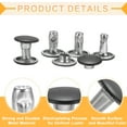 thumbnail image 3 of 120Set Leather Rivets, 8mm Double Cap Rivet Tubular Metal Studs, Matte Black, 3 of 7