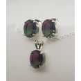 thumbnail image 5 of Oval Purple & Green Tourmaline Sterling Silver Earring/Necklace Set, 5 of 5