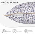 thumbnail image 5 of Haiem Blue Dandelion Print Velvet Soft Solid Decorative Square Throw Pillow Covers Set with Elegant Piping Christmas Cushion Case for Sofa Bedroom Car-18"x18", 5 of 8