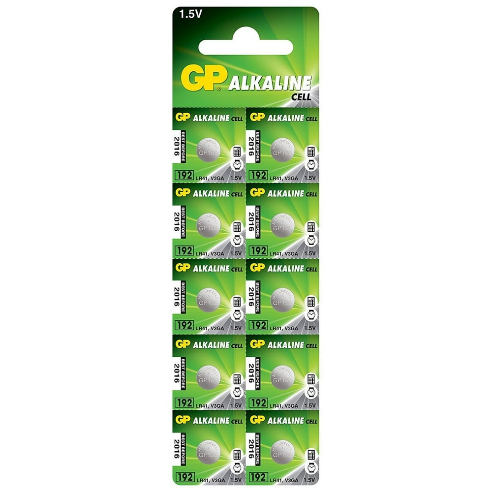 GP Alkaline Cell Battery LR41 192 1.5V [10 Pack]