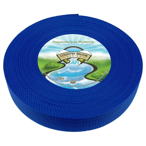 Country Brook Design - 1 1/2 Inch Pacific Blue Polypropylene (Polypro) Webbing