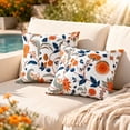 thumbnail image 4 of HONEY HOME 18 in x 18 in Modern Outdoor Safflower Throw Pillows, WaterProof Removable Cover (2 Count), 4 of 7
