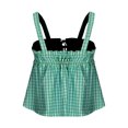 thumbnail image 5 of fatyb Womens Plaid Tank Tops Square Neck Tie Front Shirts for Women Crop Sleeveless Summer Going out Tops, 5 of 6