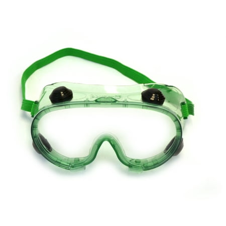

Eisco Labs Vented Basic Green Safety Goggles - Vented with adjustable Elastic strap - indirect vent