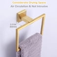 thumbnail image 5 of Brushed Gold Towel Bar Wall Mounted Bathroom Towel Bar, 5 of 5