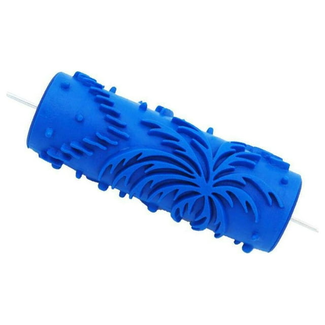 5'' Embossed Paint Roller Sleeve Wall Stencil Brush Flower Wall Painting Tool Wall Pattern Decor #9