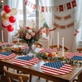 thumbnail image 5 of 4th of July Round 15 Inch Placemats Set of 8, Red Stripes Independence Day HeatResistant Non Slip Place Mats for Dining Table, Wipeable Braided Kitchen Table Mats for Housewarming, 5 of 9