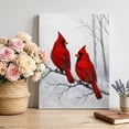 thumbnail image 2 of Canvas Wall Art, Red Cardinal Christmas Framed Canvas Prints for Living Room Dining Room, Winter Branches Xmas Forest Extra Large Gallery Wrapped Wall Decor for Home Office, Gifts, 22"x28", 2 of 9