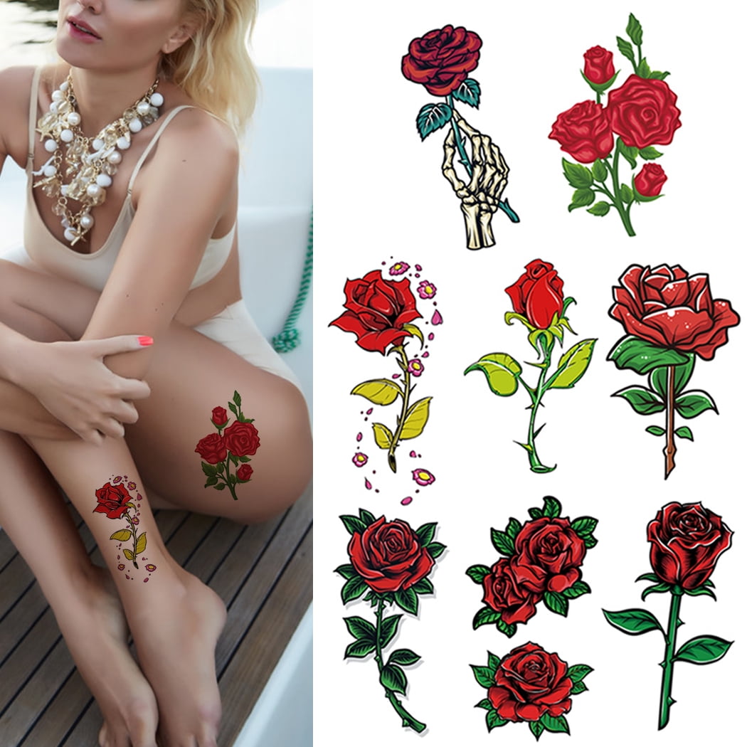 VINTAGE ROSE adult only Henna Style 2 in package Temporary TATTOO 