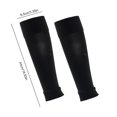 thumbnail image 4 of 1 Par Calcetines Compresión Terneros Sin Pies para Hombres Mujeres () Negros, 4 of 5
