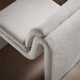 thumbnail image 4 of Maklaine Boucle Fabric Upholstered Armless Accent Chair in Parchment, 4 of 9