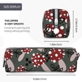 thumbnail image 3 of Yiaed Autumn Forest Mushrooms Print Leather Pencil Case - Leather Pen Pencil Holder - Elegant & Practical Pencil Pouch for Work & Office, 3 of 7