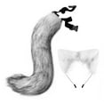 thumbnail image 4 of Diadema con orejas y cola de gato Salvador gris para disfraces de Halloween, 4 of 9