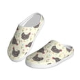 thumbnail image 2 of Lsque Chickens And Flowers Pattern Womens Comfort Cotton on Scuff With Memory Foam and Anti-skid Sole Slipper-44/45, 2 of 7
