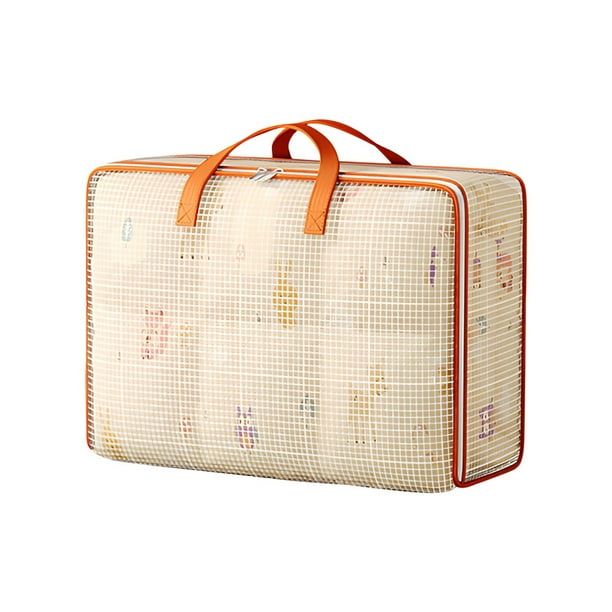 Yhmxh Organizadores y almacenamiento Bolsa de almacenamiento de colchas de gran capacidad para ropa, equipaje, mudanzas, organizadores a prueba de agua, bolsas tejidas. Almacenamiento de ducha