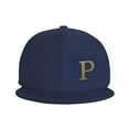 thumbnail image 3 of ZICANCN Alphabet P Pattern Baseball Caps, Trucker Hats for Men And Women, Adjustable Breathable Flat Caps, Navy Blue, 3 of 6