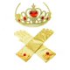 thumbnail image 3 of Joyería de plástico Bella Princesa Sombreros para niños Cetro Collar Guantes Anillo Pendientes Corona de princesa roja dorada, 3 of 5