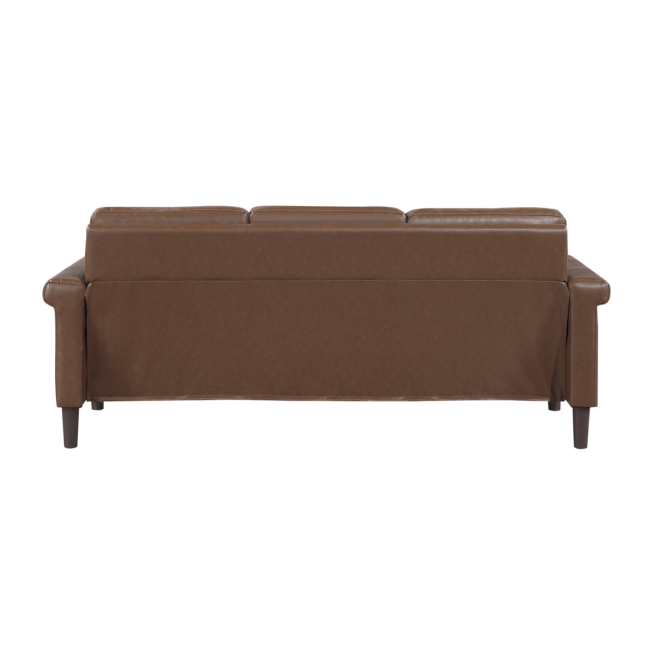 OakvillePark Hartwell Faux Leather Sofa with Nailhead Trim, Chocolate