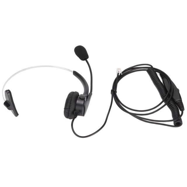 Ccdes Headset With Microphone,Microphone Headset,RJ9 Telephone Headset Call Center Headset Noise Reduction Wired Professional Mono Headset With Microphone