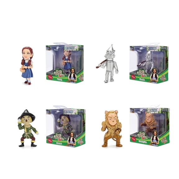 The Wizard of Oz 2.5" MetalFigs Die-Cast Figures– Dorothy, Scarecrow, Tin Man & Cowardly Lion, Single-Pack by Jada Toys(One Piece, Styles May Vary)