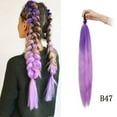thumbnail image 2 of Peluca, coleta, trenza de boxeo de colores, gomas elásticas para niños, extensión de cabello, pieza de extensión, 2 of 3