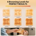 thumbnail image 3 of LONGDEEM 4-Slice Toaster 1.5" Extra Wide Slot Stainless Steel - High Lift, 6 Presets - Green, 3 of 8