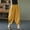 Yellow, variant on SNKSDGM Women's Plus Capri Pants for Women Leggings Womens Capri Pants Dressy Casual Pants Waist Elastic Band Balloon Linen Loose Casual Women Summer