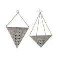 thumbnail image 2 of S/2 Distressed White & Metal Wall Planters, 2 of 6