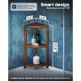 thumbnail image 4 of Soporte para ducha de esquina BLUEWEST, organizador de madera de 3 niveles, 4 of 8