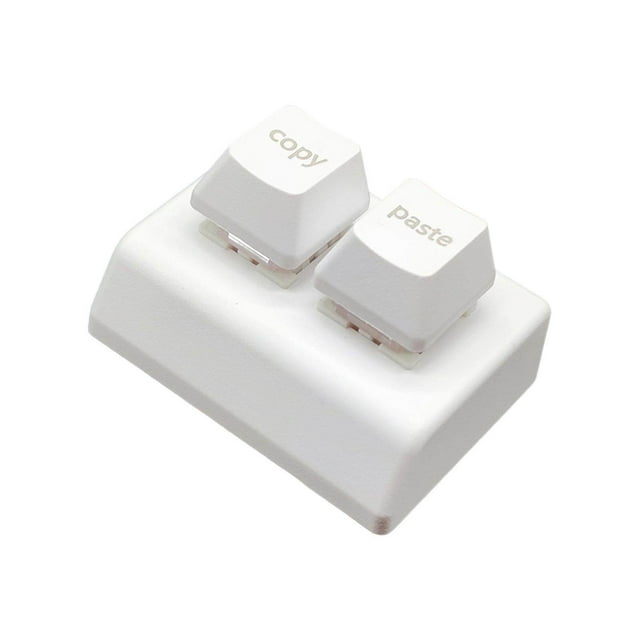 VONKY Clavier à 2 Touches Copier Coller Interrupteurs Rouges USB Mini Clavier à 2 Touches pour Dessin Blanc