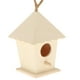 thumbnail image 4 of Casa para pájaros de madera, casa para pájaros colgante para exteriores, casa para pájaros, sin terminar, pintable Estilo7, 4 of 6
