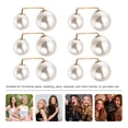 thumbnail image 3 of MasteelfCA 6 Pcs Broche en Fausse Perle Mode Sécurité Col Châle Jupe Boutons, 3 of 8