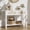 White, variant on Boho Chic Console Table with 2 Rattan Drawers and Open Shelf Storage, Narrow Farmhouse Sofa Table for Small Space Entryway, Living Room,Hallway,White