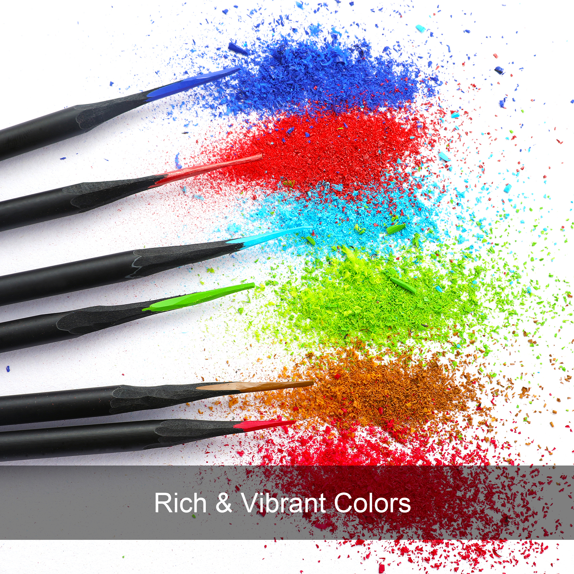 HIFORNY 72-Count Black Edition Colored Pencils photo 3