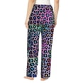 thumbnail image 3 of Xecao Rainbow Animal Skin Women's Straight Lounge Pajama Pants: The Epitome of Relaxed Sleepwear, 3 of 9