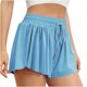 thumbnail image 2 of ICHUANYI Clearance Women's Summer Casual Sport Shorts High Waist Yoga Pants(Blue, XXL) ICHUANYI WER2023080703614, 2 of 9