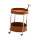 thumbnail image 3 of Mesa auxiliar con ruedas, carrito organizador con ruedas para decoración, carrito de almacenamiento para mesa auxiliar para espacios pequeños, sala de marrón, 3 of 8