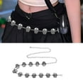 thumbnail image 3 of Metallic Skull Head Chain Belt Adjustable Punk Waist Chain Skirt Pants Waistband, 3 of 9