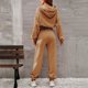 thumbnail image 2 of Casual Women Sets Solid Hooded Sweatshirt Jogger Pants Suit Tracksuit Matching, 2 of 8