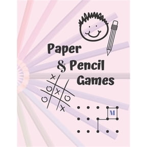 Pre-Owned Paper & Pencil Games: Paper & Pencil Games: 2 Player Activity Book, Blue - Tic-Tac-Toe, Dots and Boxes - Noughts And Crosses (X and O) -- Fu