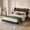 Black, variant on Bestier Black Velvet Upholstered Queen Bed Frame with Diamond-Tufted Headboard, Headboard Shelf and Warm LED Light, No Box Spring Needed