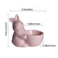thumbnail image 3 of karymi Elegant Ceramic Rabbit Egg Cup Holder Cute White Bunny Candy Dish, Easter Serveware Easter Bunny Decorative Bowls for Candy 3.54in Gifts for Men Room Decor, 3 of 6