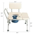 thumbnail image 5 of Hassch Raised Toilet Seat with Handles Folding Bedside Commode, Non-slip, White, 5 of 10