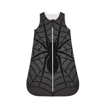 

Cauagu Black Spider On Web 1 for Infant Wearable Blanket Unisex Girl Boy Swaddle Transition Sack - Newborn Essentials Sleep Clothes-X-Large