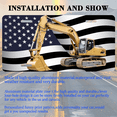 thumbnail image 3 of 1 Pcs 2D Flat License Plate Covers & Frames, Excavator against For Decorative Front, Waterproof For Decoration Aluminum License Plate Covers & Frames Cover For Men Women, 12" X 6", 3 of 7