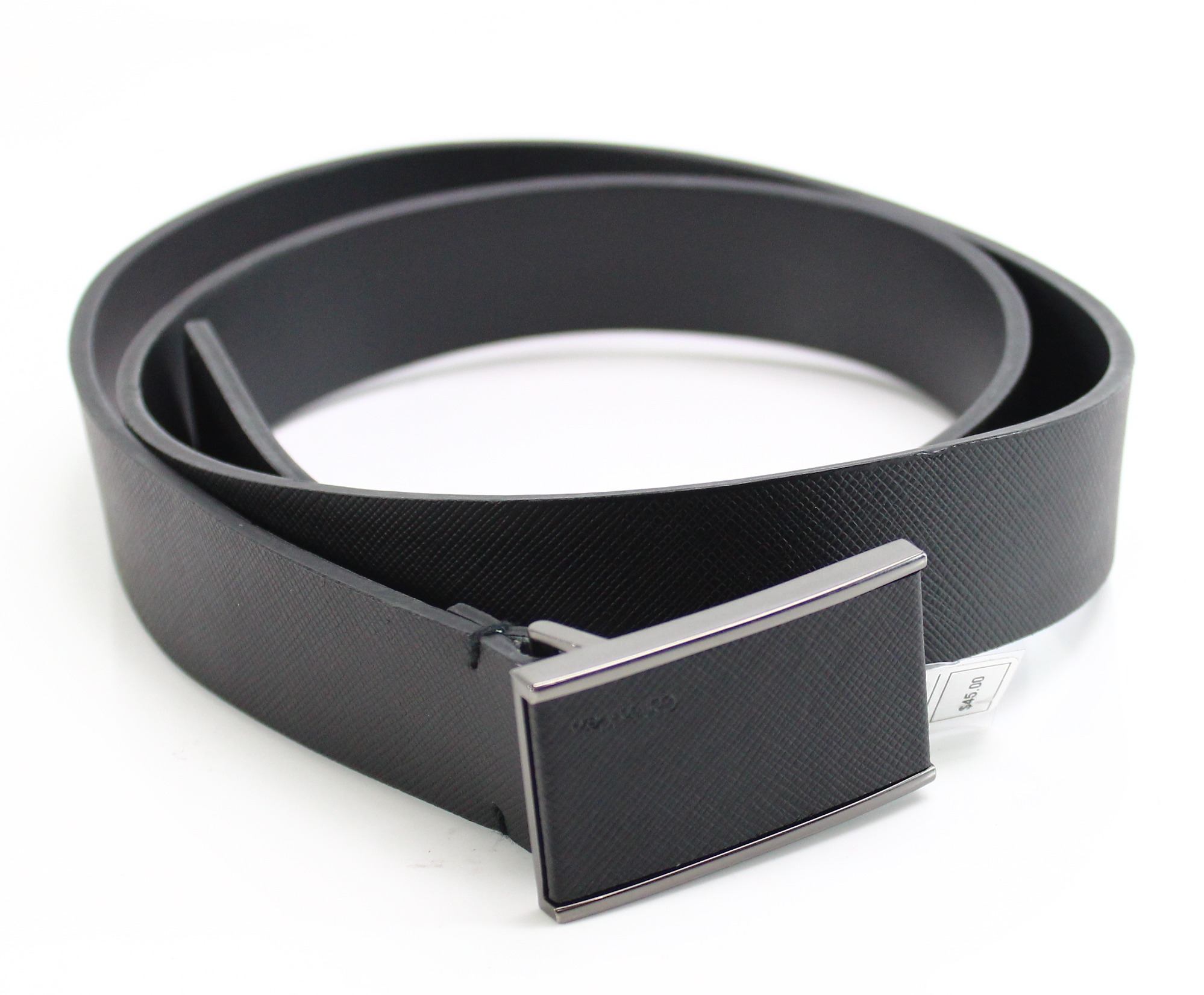 Calvin Klein Calvin Klein NEW Black Size 36 Saffiano Leather Wrapped