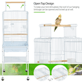 thumbnail image 5 of Yaheetech 53.5-inch Open Top Metal Birdcage with Detachable Stand, White, 5 of 11